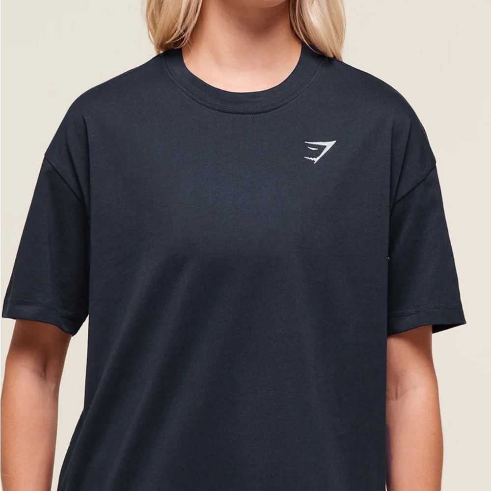 Gymshark Navy Tee with Logo
